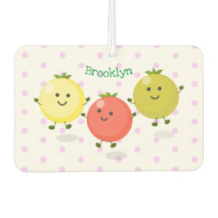 Cute cherry tomatoes cartoon illustration car air freshener