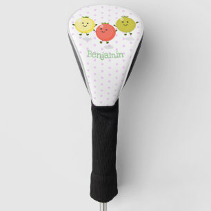 Cute cherry tomatoes cartoon illustration golf head cover