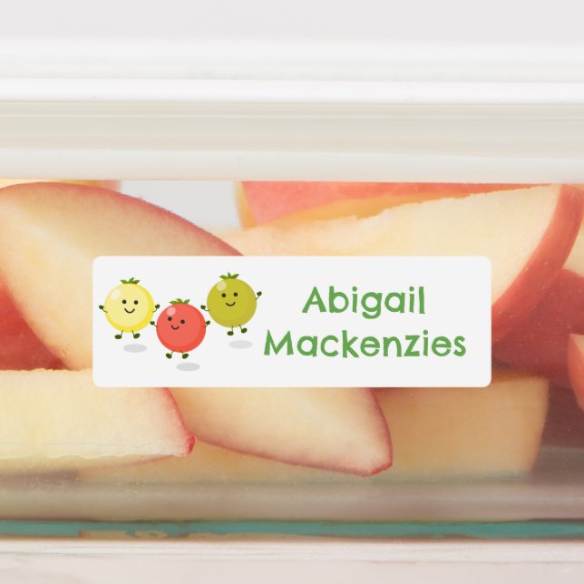 Cute cherry tomatoes cartoon personalised  (Affixed)