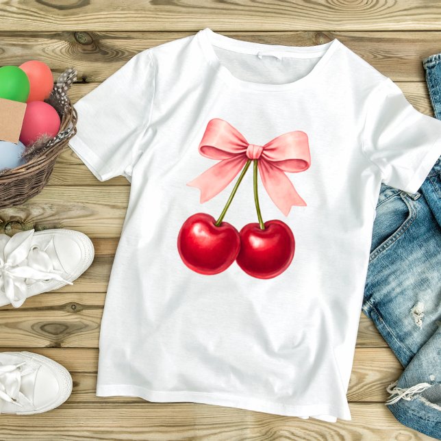 cute cherry with rebon  T-Shirt (Creator Uploaded)