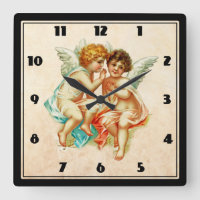 Cute Cherub Ephemera on Faux Parchment