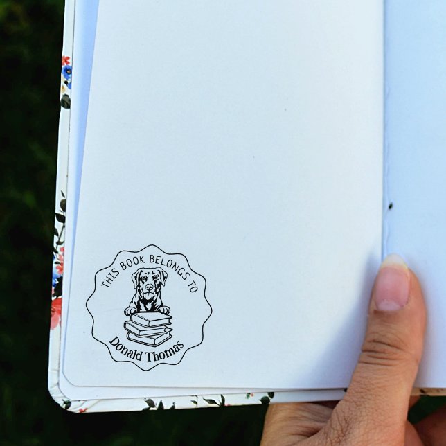  Cute Chesapeake Bay Retriever Dog Book Rubber Stamp (Creator Uploaded)