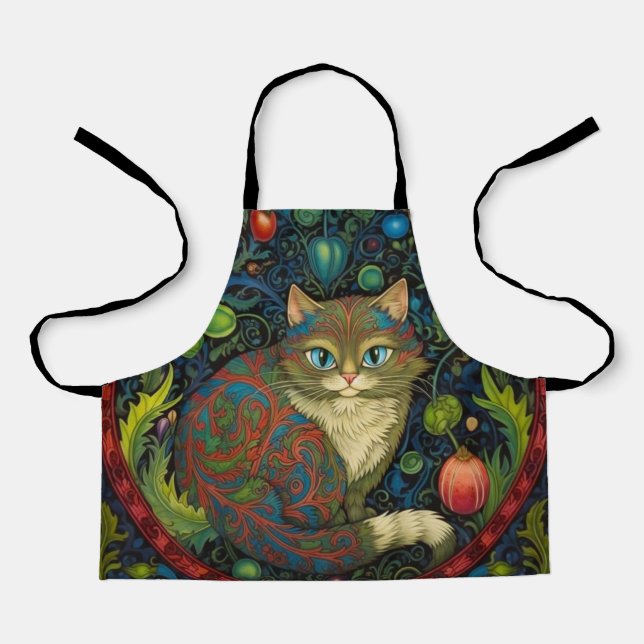Cute Cheshire Cat art nouveau style Apron (Front)