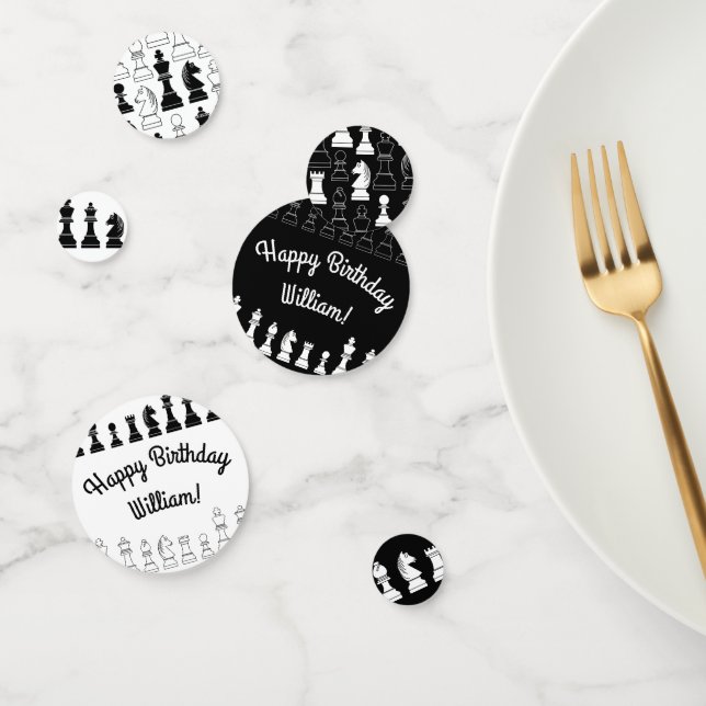 Cute Chess Board Games Kids Birthday Party Confetti (Group)