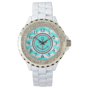 Cute Chevron Anchor Smile Watch