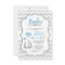 Cute Chevron Blue Grey Elephant Baby Shower BOY