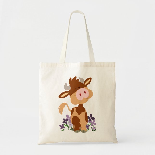 Cute Chewing Cartoon Cow Bag (Front)