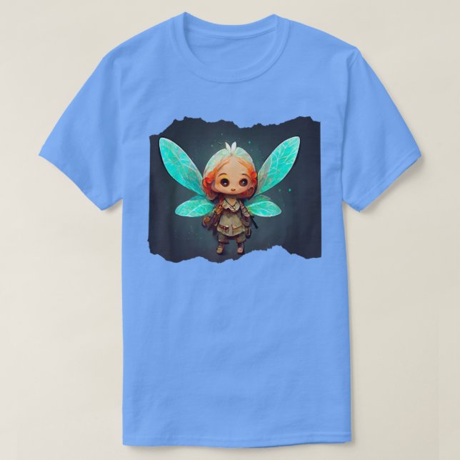 Cute Chibi Anime Faery Fairy Fairycore  T-Shirt (Design Front)