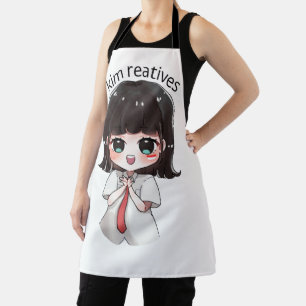 Cute Chibi Anime Girl All-Over Print Kitchen Apron
