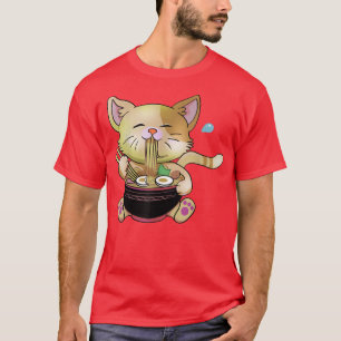 Cute Chibi Anime Manga Cats Ramen Lover T-Shirt