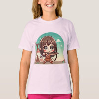 Cute Chibi Archer Girl with Bow