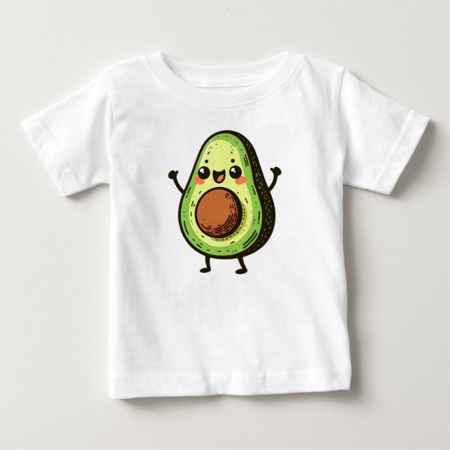 Cute Chibi Avocado Baby T-Shirt (Front)