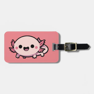 Cute Chibi Axolotl Luggage Tag
