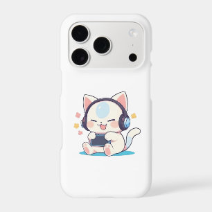 Cute Chibi Cat Gaming Headphones Portable Console