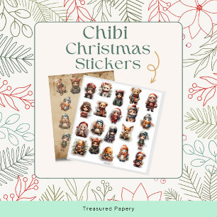 Cute Chibi Custom-Cut Vinyl Sticker Sheet