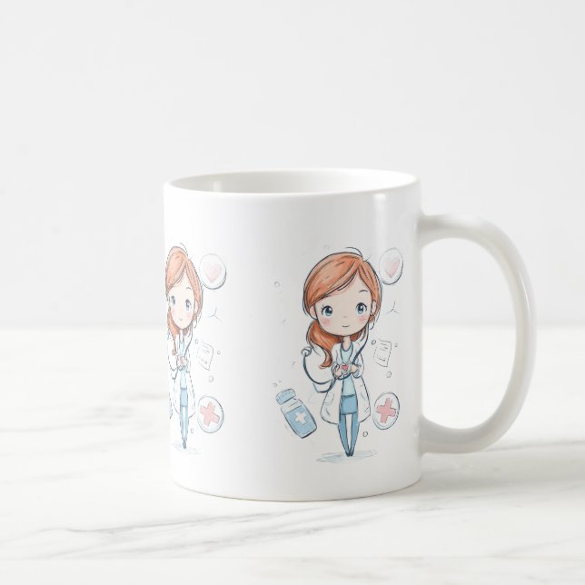 Cute Chibi Doctor Mug Design (Right)