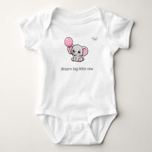 Cute Chibi Elephant Dream Big Little One Baby Body Bodysuit