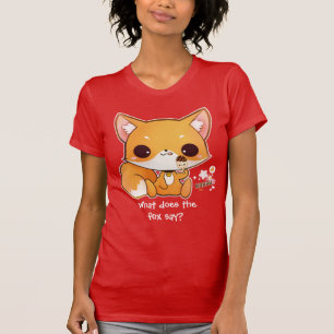 Cute chibi fox with kawaii icecream T-Shirt