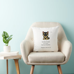Cute Chibi German Shepherd Puppy Nursery Pillow