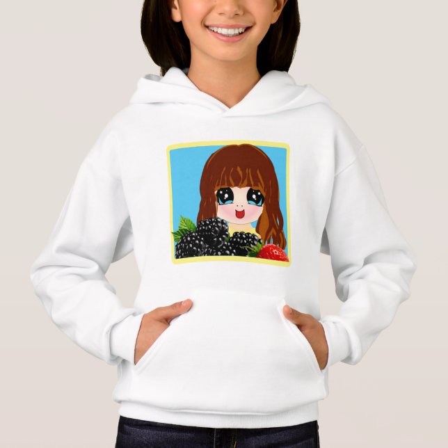 Cute chibi girl with fruits  (Front)