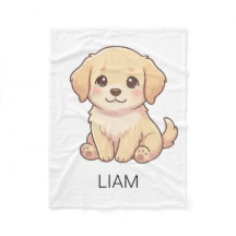 Cute Chibi Golden Retriever Custom Name