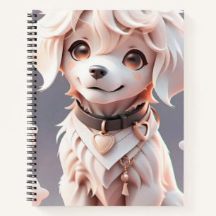 Cute Chibi Golden Retriever Puppy Notebook