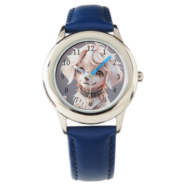 Cute Chibi Golden Retriever Puppy Watch (Front)