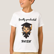 Cute Chibi Graduation 2025 T-Shirt – Finally Gradu