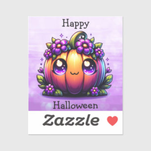 Cute Chibi Happy Halloween Pumpkin