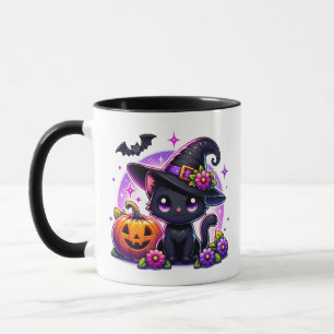 Cute Chibi Happy Halloween Pumpkin Personalised Mug