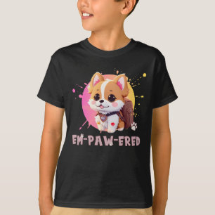 Cute Chibi Kawaii Corgi Name School Year on Back T-Shirt