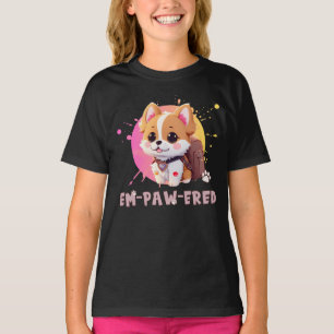 Cute Chibi Kawaii Corgi Name School Year on Back T-Shirt