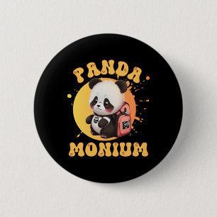 Cute Chibi Kawaii Panda Name School Year On Back B 6 Cm Round Badge