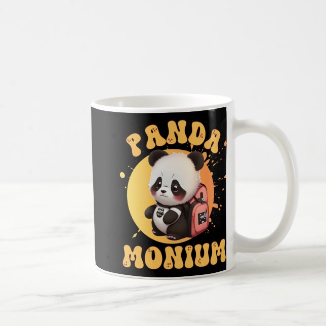 Cute Chibi Kawaii Panda Name School Year On Back B Coffee Mug (Right)