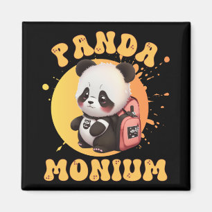 Cute Chibi Kawaii Panda Name School Year On Back B Magnet