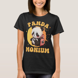 Cute Chibi Kawaii Panda Name School Year On Back B T-Shirt