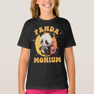 Cute Chibi Kawaii Panda Name School Year on Back T-Shirt