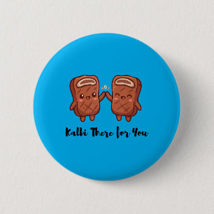 Cute Chibi Korean Bbq Kalbi There For You Friends 6 Cm Round Badge