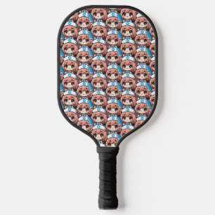 Cute Chibi Nurse - healthcare, anime, medical Pickleball Paddle