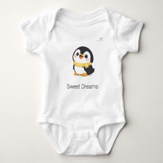 Cute Chibi Penguin with Scarf Personalised Baby Bodysuit