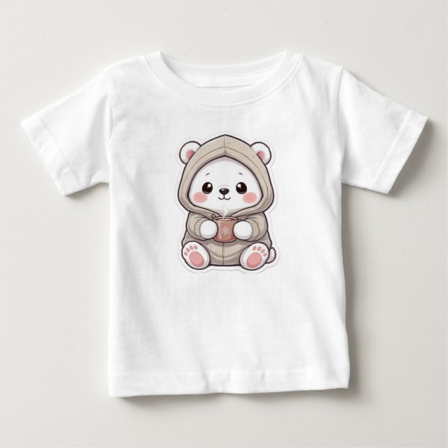 Cute chibi polar bear t-shirt (Front)