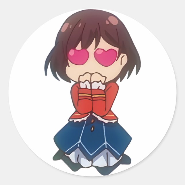 Cute Chibi Rae Taylor from WataOshi | IFTV Classic Round Sticker (Front)
