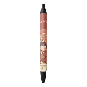 Cute Chibi Red Panda Custom Ink Pen