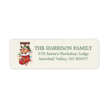 Cute Chibi Reindeer Stocking Return Address Label