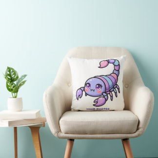 Cute Chibi Scorpio Zodiac Cushion