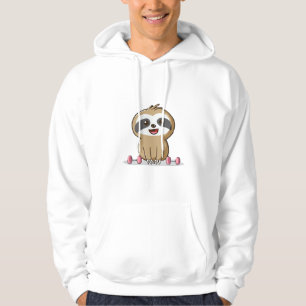 Cute Chibi Sloth Workout � Funny Kawaii Gym Animal Hoodie
