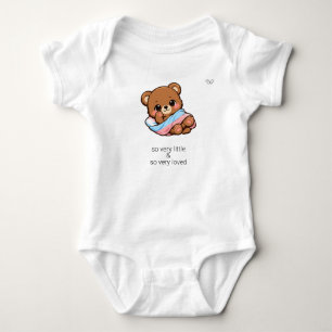 Cute Chibi Teddy Bear So Very Loved Baby Bodysuit