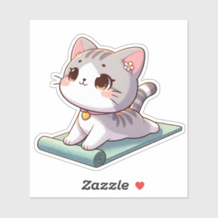 Cute Chibi Yoga Cat