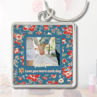 Cute Chic 1 Year Anniversary Gifts for Girlfriend Key Ring