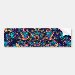 Cute chic abstract flowers background bumper sticker